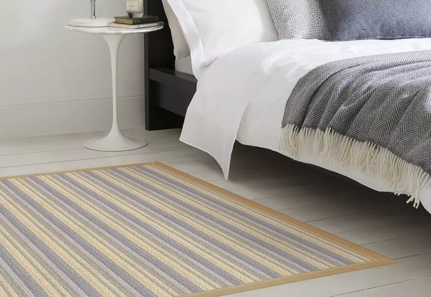 Bella Striped Wool Rug For bedroom