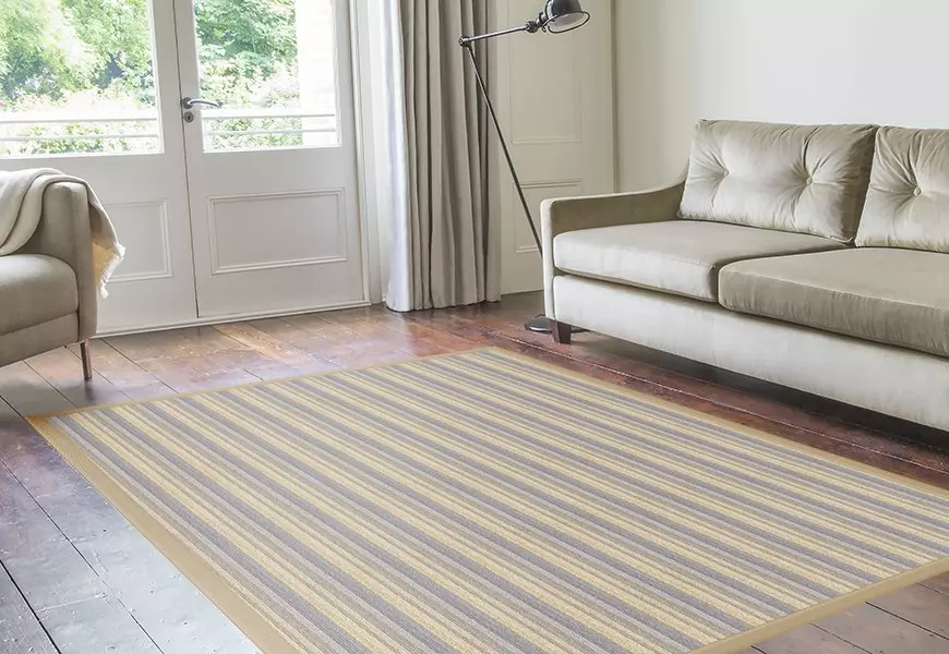 Bella Striped Wool Rug for Living Room