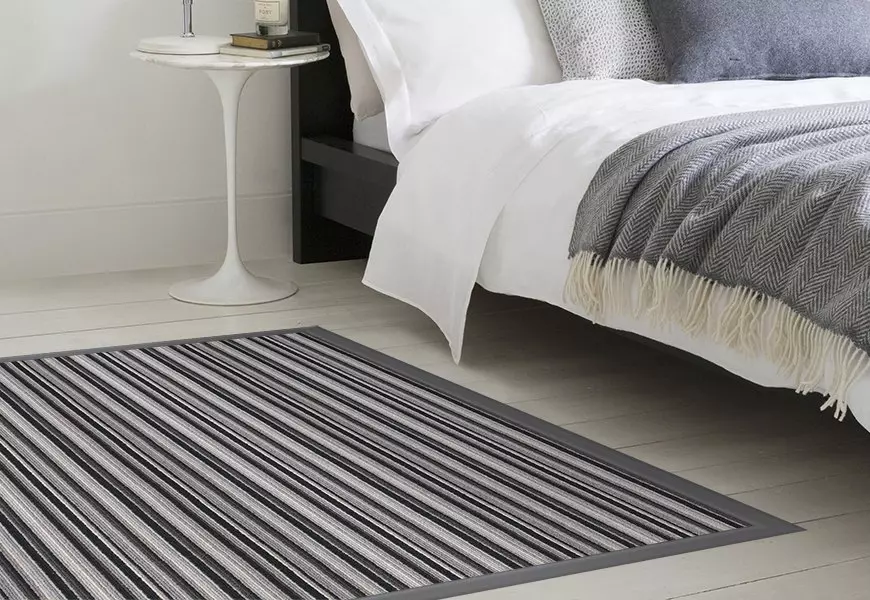 Frank Striped Wool Rug For Bedroom