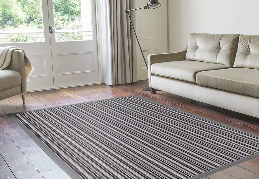 Frank Striped Wool Rug For Living Room