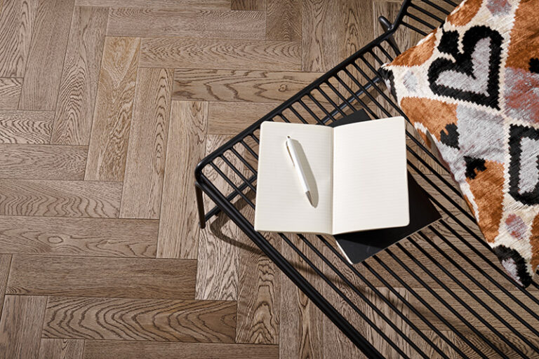 Goodrich Biscotti Oak Herringbone Wood Floors