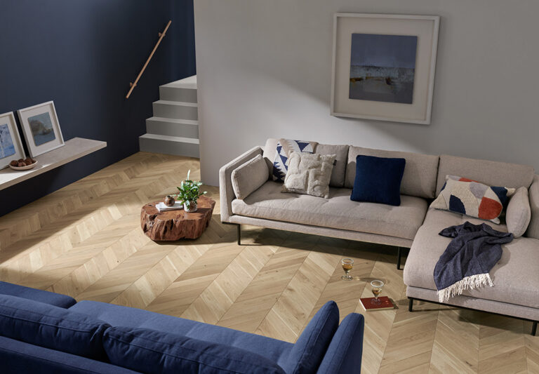 Goodrich Raw Oak Chevron Engineered Wood Flooring