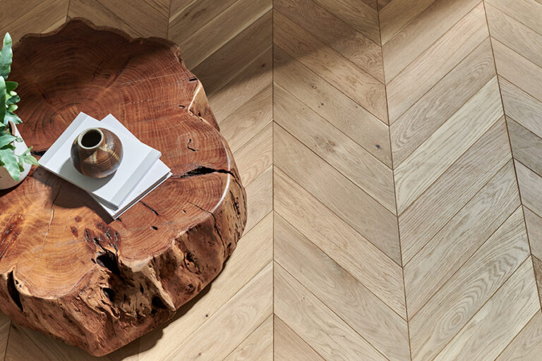 Goodrich Raw Oak Chevron Floor