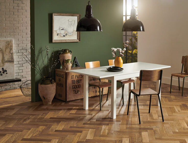 Goodrich Smoked Oak Parquet Flooring