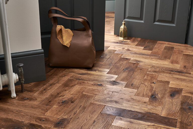 Goodrich Spiced Oak Herringbone Engineerered Wood Floors