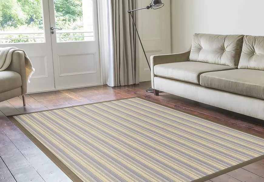 Kato Striped Wool Rug For Lounges