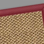 Louise Sisal Rug Crimson Red Border