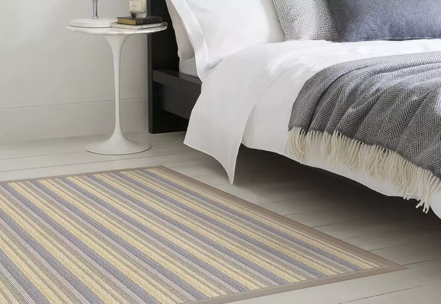 Maisie Striped Wool Rug For Bedrooms