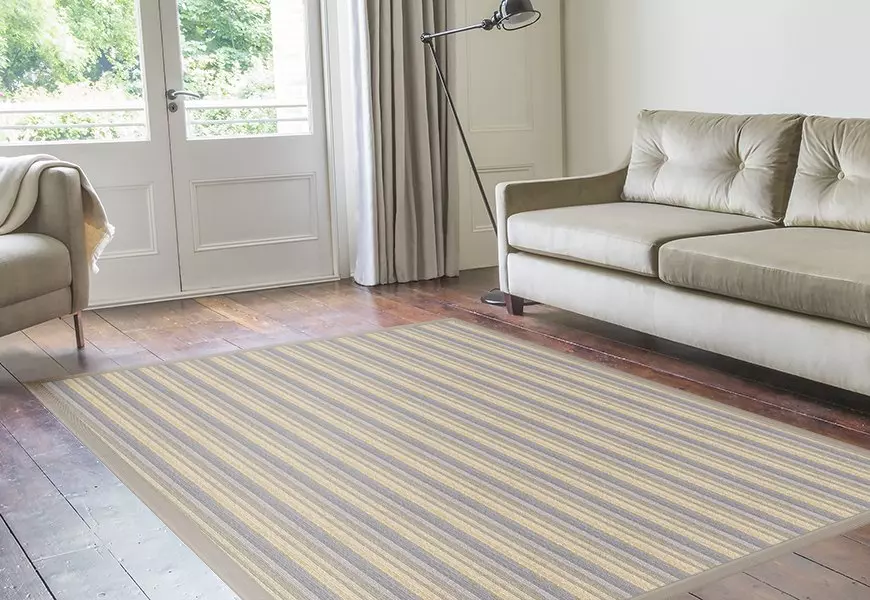 Maisie Striped Wool Rug For Lounges