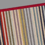 Margo Selby Westbrook Striped Rug 3 Red Border