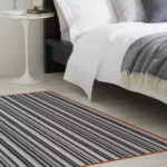 Pippa Striped Black and White Wool Rug