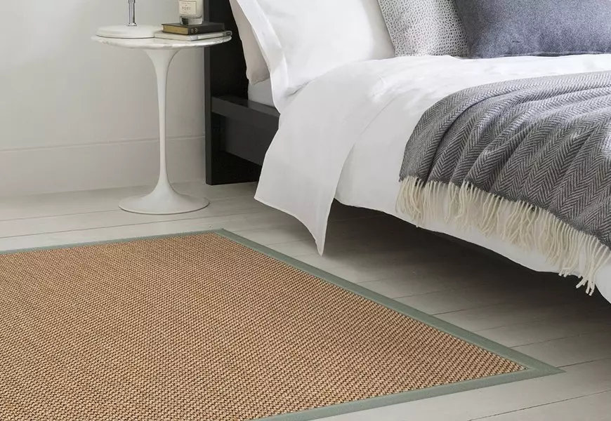 Tony Sisal Rug Green Border