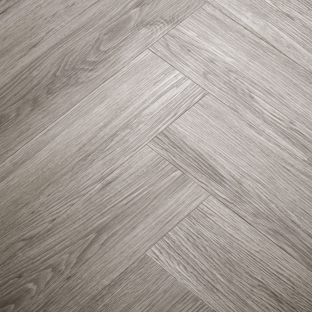 Brecon Seashell Oak Herringbone Vinyl Flooring