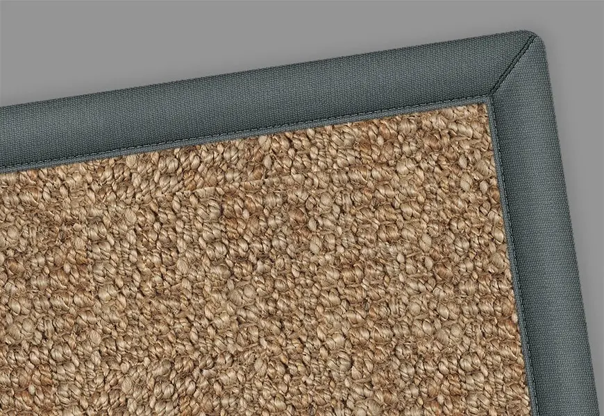 James Jute Rug Gun Metal Border