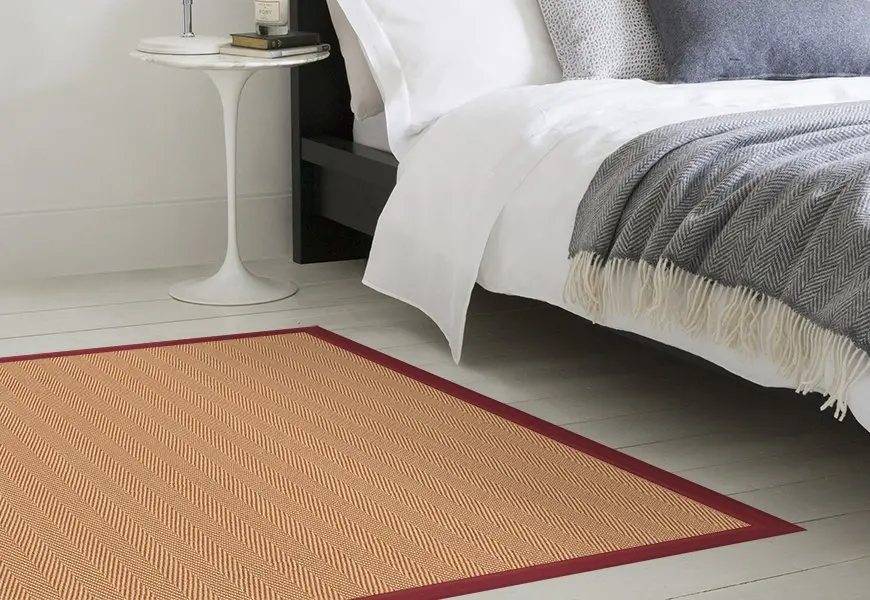 Porter Jute Rug Crimson Border